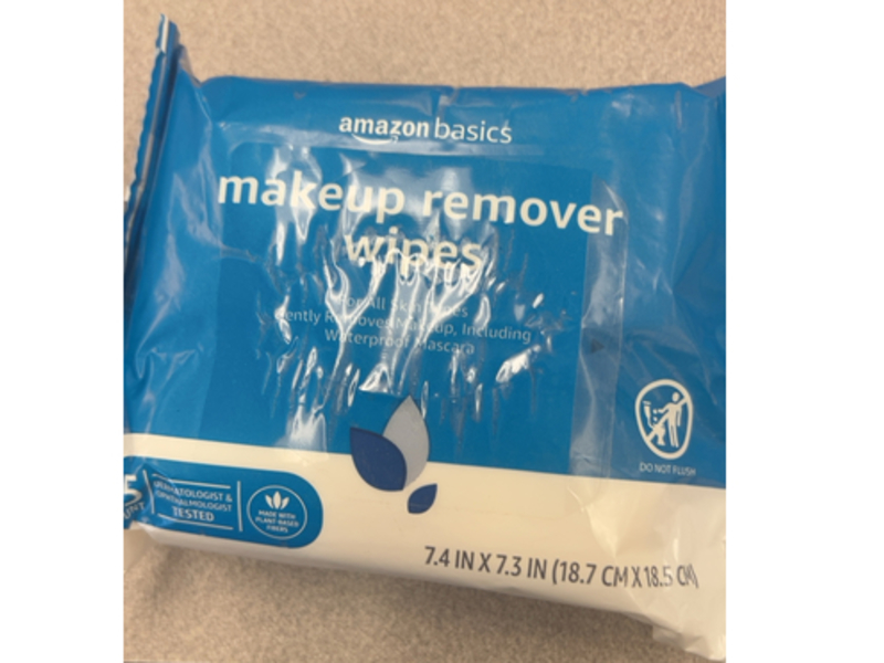 Amazon Basics Make-up Remover Wipes, 25 Count