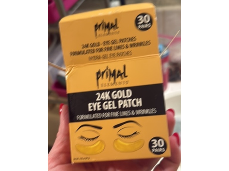 Primal Elements Hydra-Gel Under Eye Patches, 24K Gold, 84 g, 30 Pairs, 60 Count