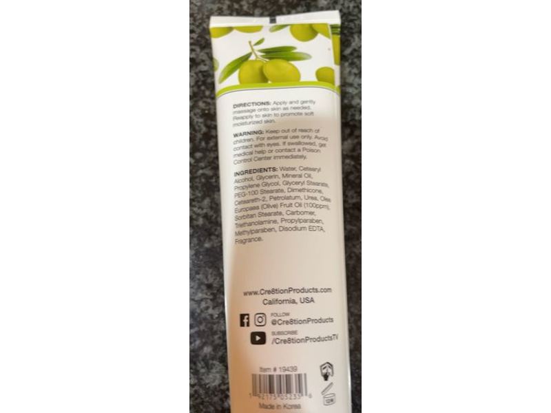 Cre8tion Hand And Body Lotion, Olive, 3.3 fl oz/100 mL