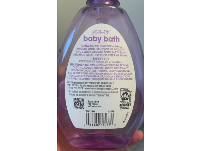 Signature Care Night-Time Baby Bath, 13.6 fl oz/400 mL