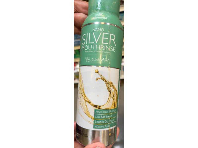 Elementa Silver Adult Mouth Rinse, Winter Mint, 20 fl oz/600 mL