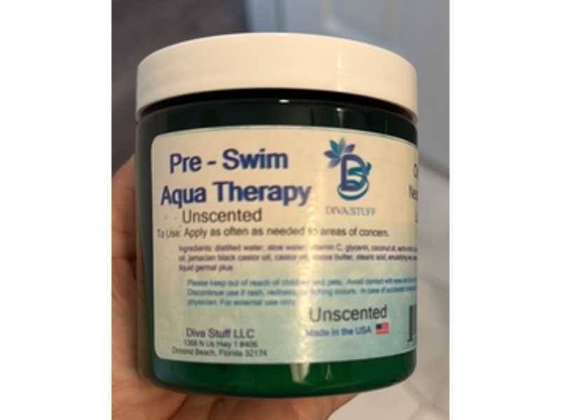 Diva Stuff Pre-Swim Aqua Therapy Chlorine Neutralizing Lotion, Unscented, 8 oz/236 mL