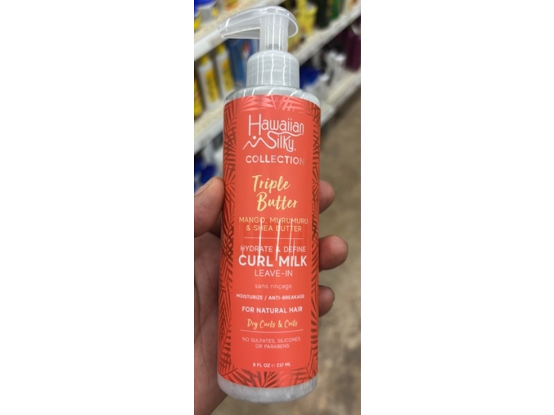 Hawaiian Silky Collection Triple Butter Leave-In Curl Milk, 8 fl oz/237 mL