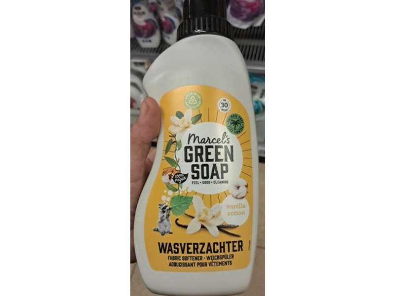 Marcel's Green Soap Fabric Softener, Vanilla Cotton, 30 Loads, 750 mL
