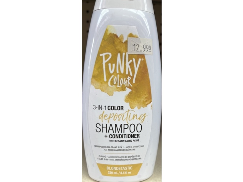 Punky Colour 3-In-1 Color Depositing Shampoo + Conditioner, Keratin Amino Acids, 8.5 fl oz/250 mL