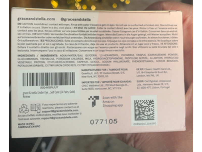 Grace & Stella Energizing Eye Mask, 0.2 fl oz/6 g, 24 Count