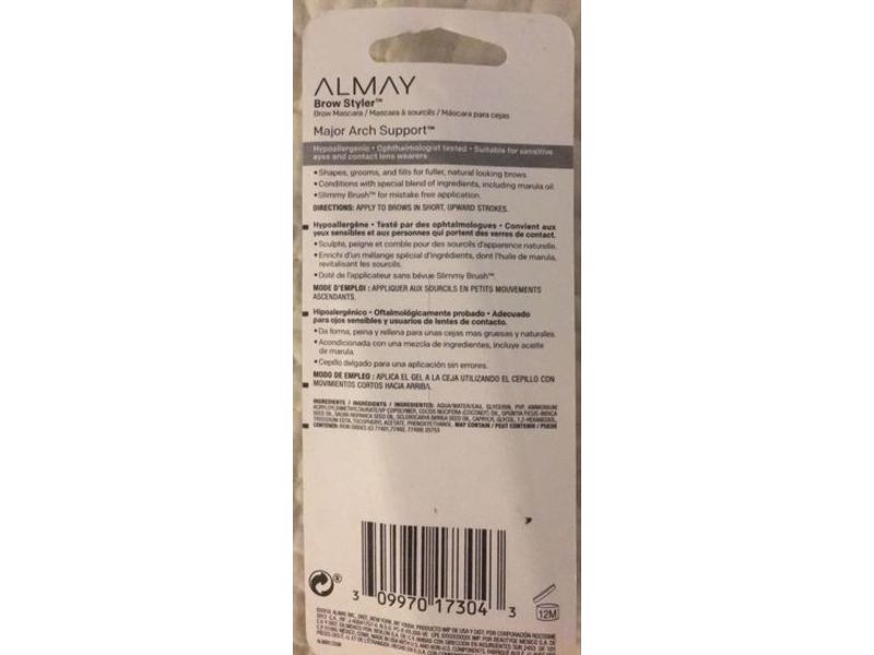 Almay Brow Styler Really Real Brows mascara, Clear, 0.29 fl oz / 8.5 mL