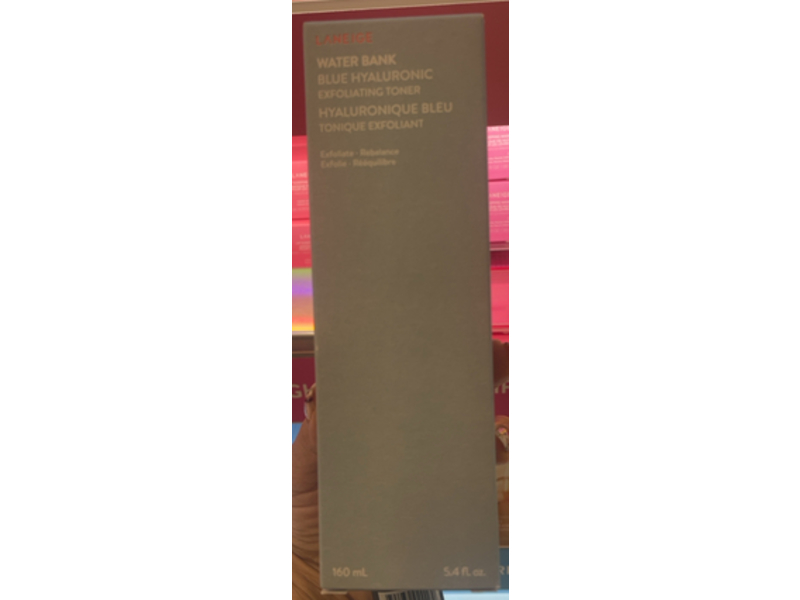 Laneige Water Bank Blue Hyaluronic Exfoliating Toner, 5.4 fl oz/160 mL