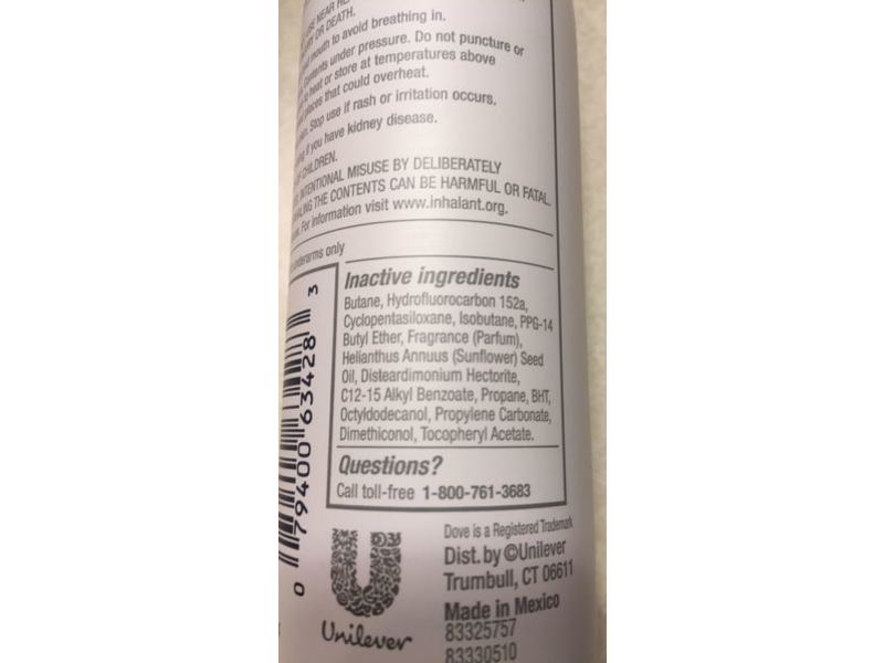 Dove Invisible Dry Spray Antiperspirant Deodorant, Sheer Fresh, 3.8 oz