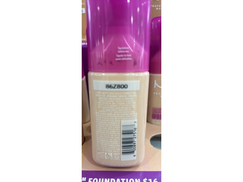 Nyx Professional Makeup Make 'Em Wonder Soft Matte Buildable Foundation, 1.01 fl oz/30 mL