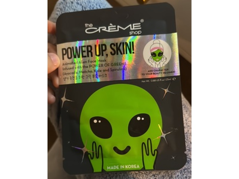 The Creme Shop Power Up Skin! Alien Animated Face Mask, 0.88 fl oz/25 mL, 3 Pack