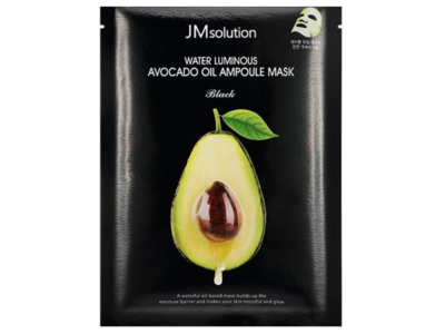 JMsolution Water Luminous Avocado Oil Ampoule Mask, Black, 1.18 fl oz/35 mL