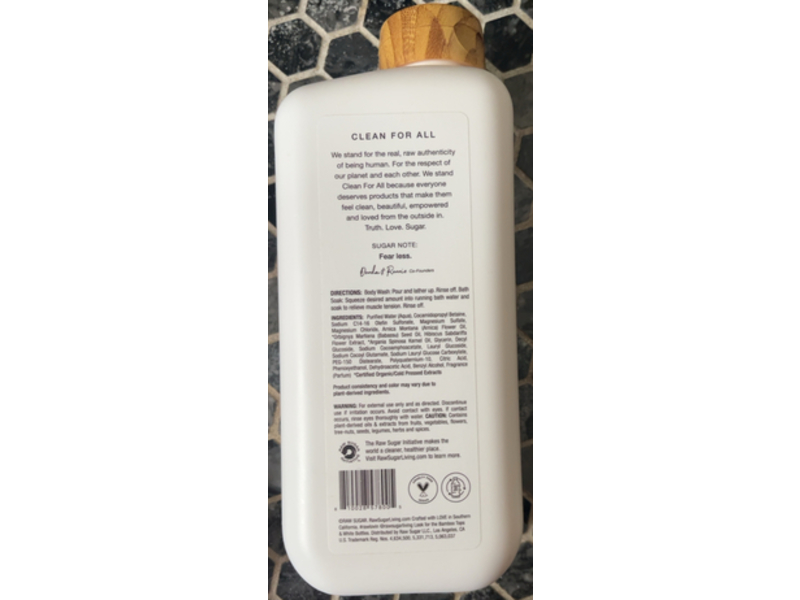 Raw Sugar Body Wash & Soak, Hibiscus + Argan, 25 fl oz/740 mL