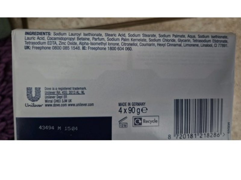 Dove Beauty Cream Bar, 90 g, 4 Count