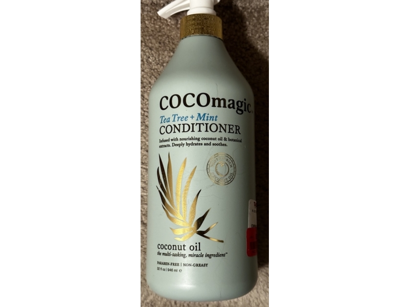 Coco Magic Tea Tree+Mint Conditioner, Coconut Oil, 32 fl oz/946 mL