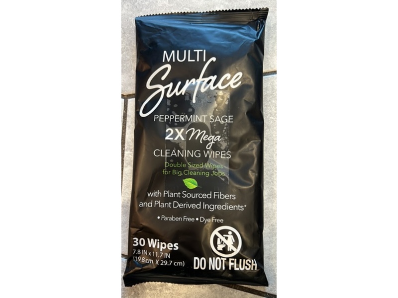 Rejoice Multi Surface Cleansing Wipes, Peppermint Sage, 30 Count