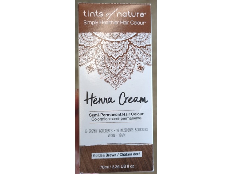 Tints of Nature Henna Cream Semi-Permanent Hair Colour, Golden Brown, 2.36 fl oz/70 mL