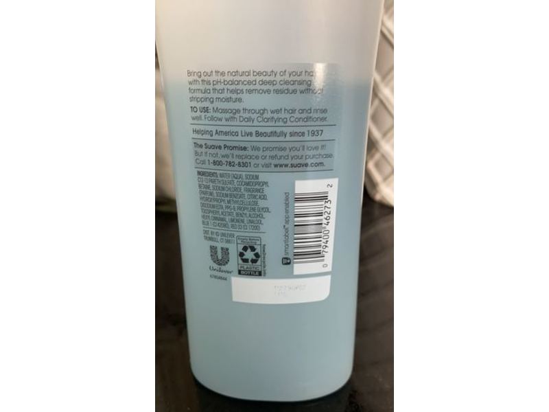 Suave Essentials Daily Clarifying Shampoo, 15 fl oz/443 ml, Pack Of 6