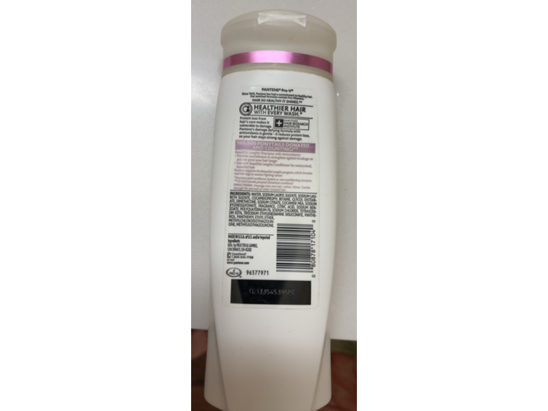 Pantene Pro-V Beautiful Lengths Strengthening Shampoo, 12.6 fl oz/375 mL