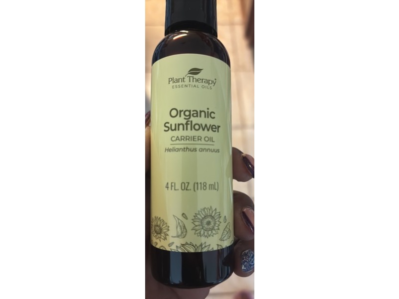 Plant Therapy Organic Sunflower Carrier Oil, Helianthhus Annus, 4 fl oz/118 mL