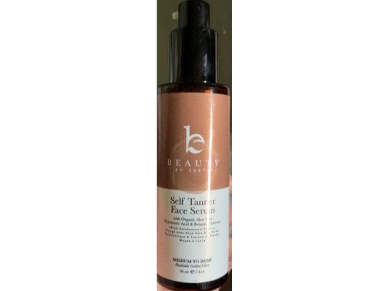 Beauty By Earth Self Tanner Face Serum, Medium To Dark, 2 fl oz/60 mL