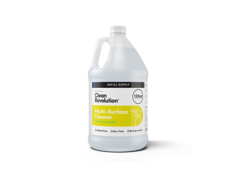 Clean Revolution Multi Surface Cleaner, Lemon & Herbs, 128 oz/3785 mL