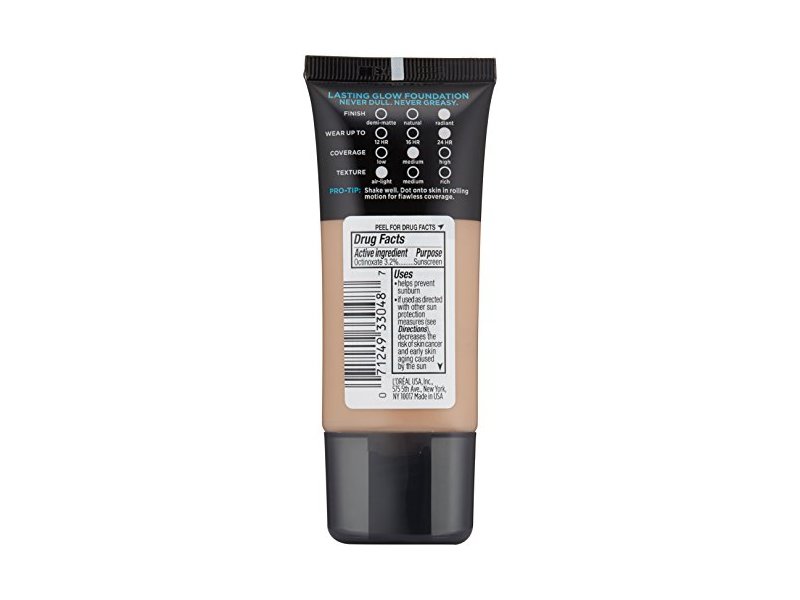 L'Oreal Paris Infallible Pro-Glow Foundation, SPF 15 Buff Beige, 1 fl oz/30 mL