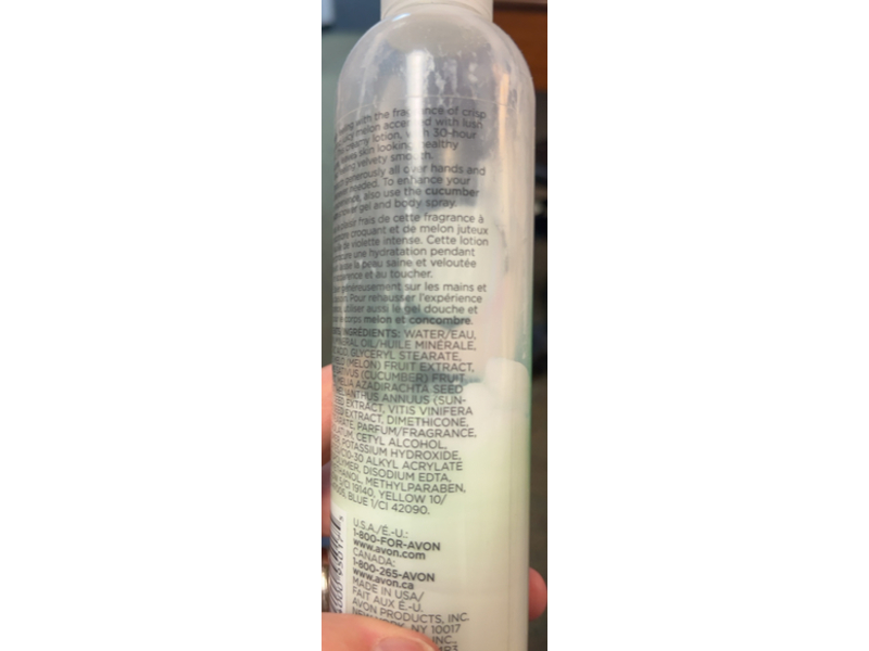 Avon Naturals Fresh Fraicheur Body Lotion, Cucumber & Melon, 8.4 fl oz/250 mL