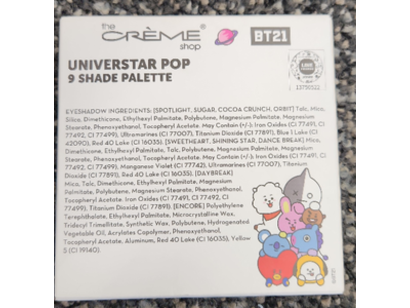 The Creme Shop Eyeshadow Palette, Universtar Pop