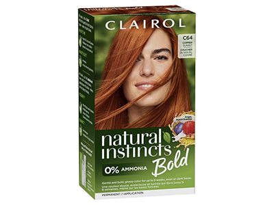 Clairol Natural Instincts Bold Permanent Hair Color Kit, C64 Copper Sunset