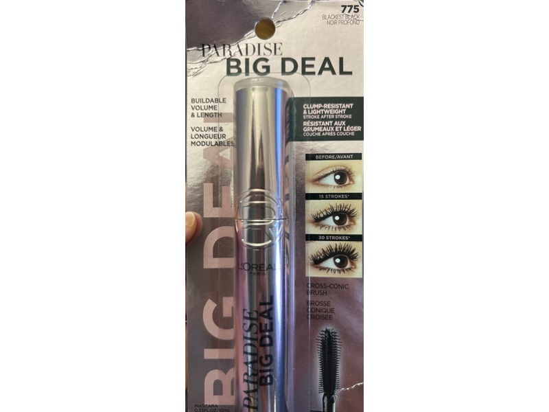 L'Oreal Paradise Big Deal Volumizing and Lengthening Washable Mascara, 0.33 oz