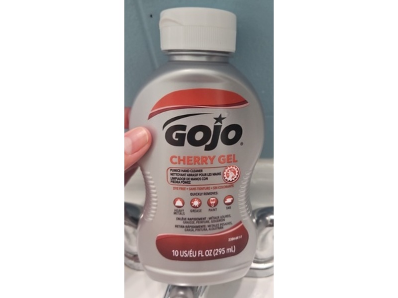 Gojo Pumice Hand Cleaner, Cherry Gel, 10 fl oz/295 mL