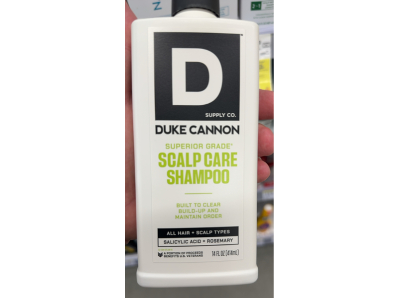 Duke Cannon Supply Co. Superior Grade Scalp Care Shampoo, Salicyclic Acid + Rosemary, 14 fl oz/414 mL