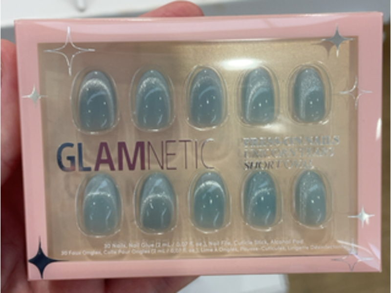 Glamnetic Nails Kit, Unicorn Tears & Short Oval, 30 Count