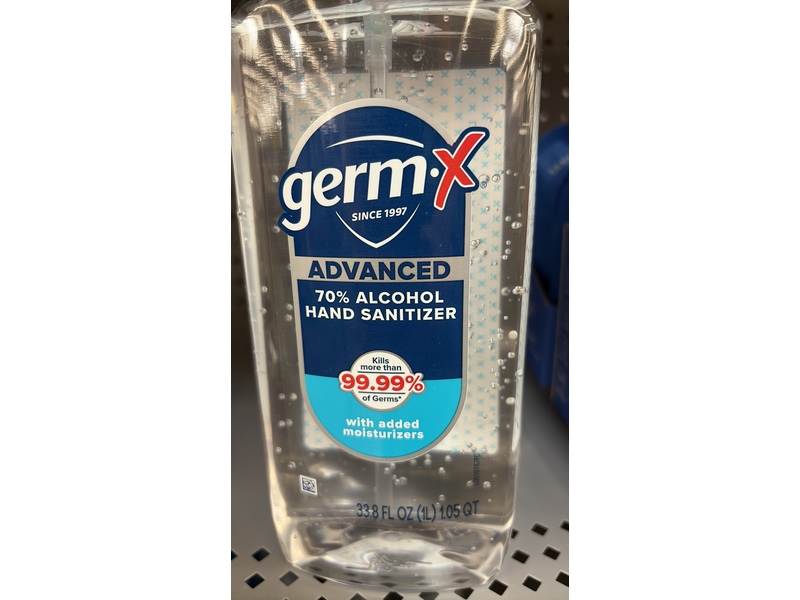 Germ-X Advanced Hand Sanitizer, Original Scent, 33.8 fl oz/1 L