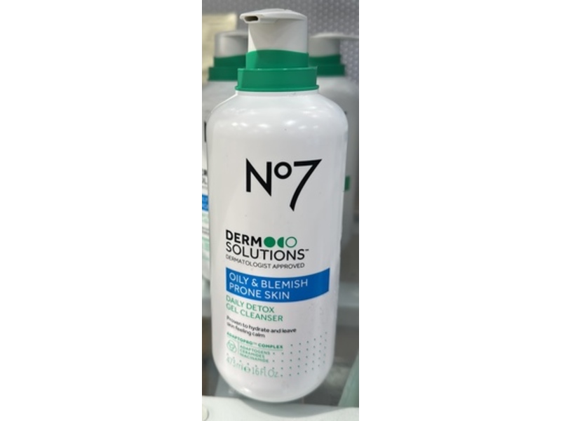 No7 Derm Solutions Daily Detox Gel Cleanser, 16 fl oz/473 mL