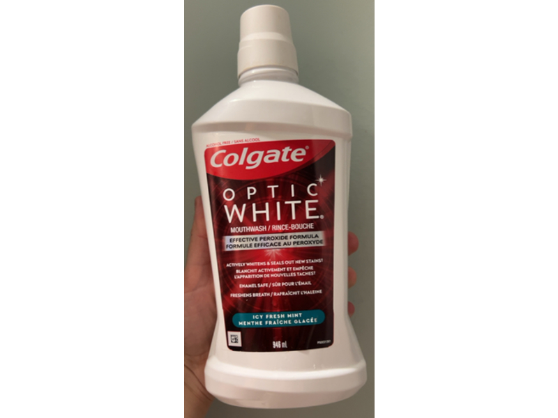 Colgate Optic White Mouthwash, Icy Fresh Mint, 946 mL