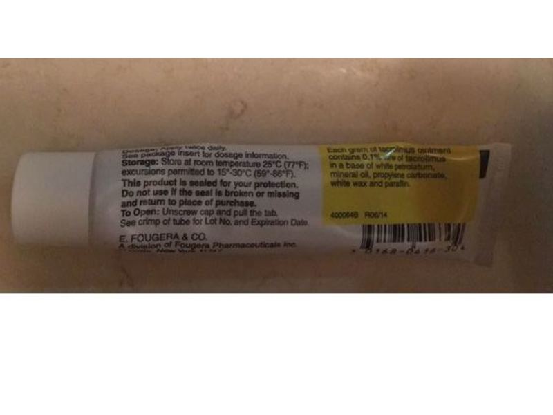 Tacrolimus Ointment, 0.1%, 30 g, Fougera (RX)
