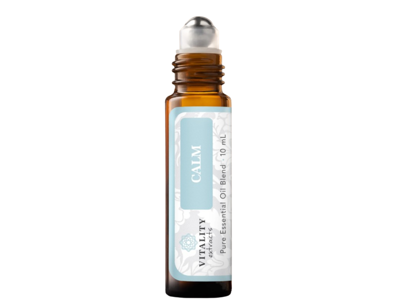 Vitality Extracts Pure Essential Oil Blend Roller, Calm, 10 mL