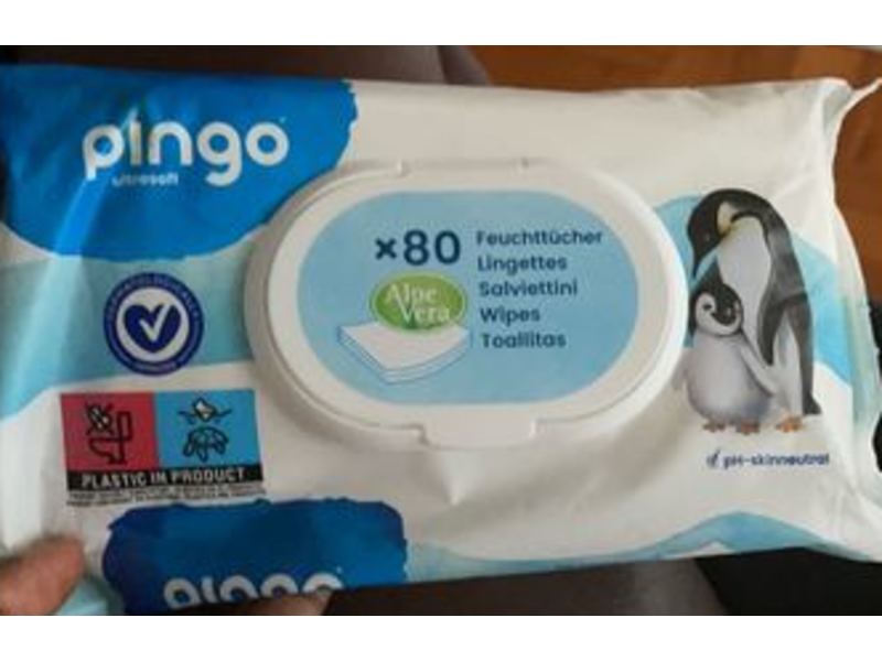 Pingo Wipes, Aloe Vera, 80 Count