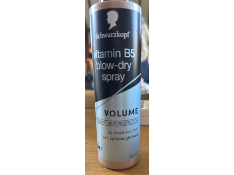 Schwarzkopf Volume Blow-Dry Spray, Vitamin B5, 200 mL