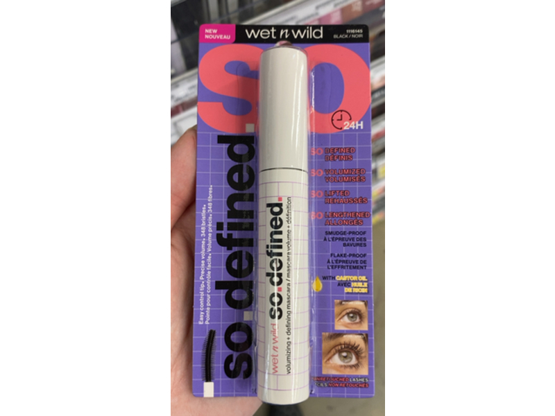 Wet N Wild So Defined Volumizing + Defining Mascara, Black, 0.33 fl oz/10 mL