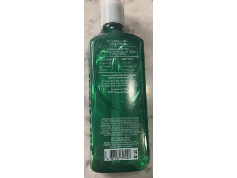 Bath & Body Works Cleansing Gel Hand Soap, Tree Farm, 8 fl oz/236mL
