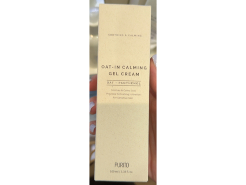 Purito, Oat-In Calming Gel Cream, Oat & Panthenol, 3.38 fl oz/100 mL