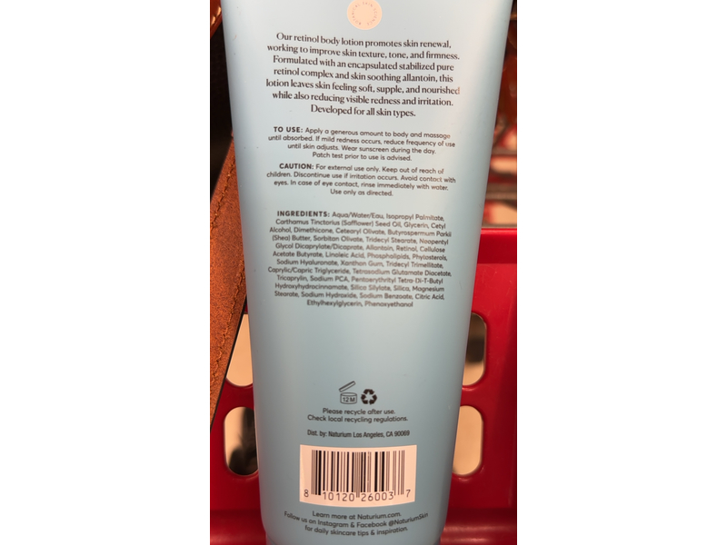 Naturium Skin-Renewing Retinol Body Lotion, 8 fl oz/234 mL