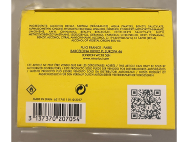 Nina Ricci Eau De Parfum Natural Spray, L'air Du Temps, 1.7 fl oz/50 mL