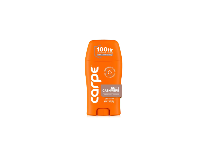 Carpe Sweat & Odor Control Antiperspirant Deodorant, Soft Cashmere, 1.76 oz/50 g
