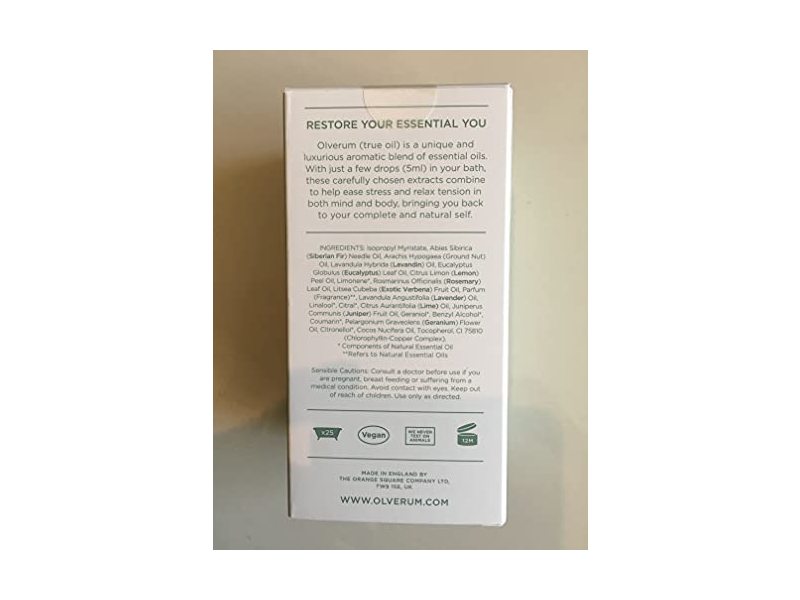 OLVERUM - Natural Bath Oil | Vegan, Cruelty-Free, Revitalizing Clean Beauty Bath Oil (4.25 fl oz | 125 ml)