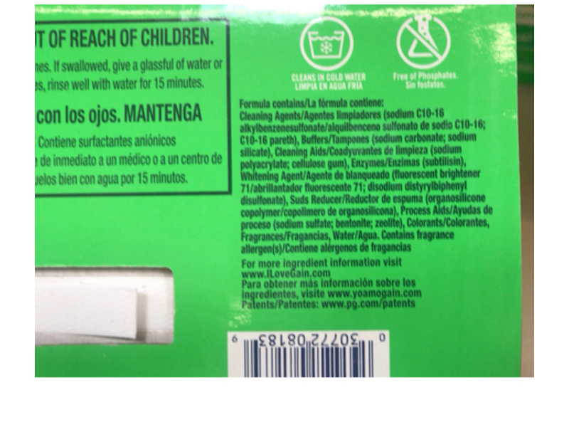 Gain Ultra + Aroma Boost Powder Detergent, Original, 183 Loads, 188 oz/5.34 kg