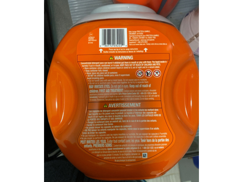 Tide Ultra Oxi Power Pods Laundry Detergent , Odor Eliminators, 42 oz/1.21 kg, 25 Count